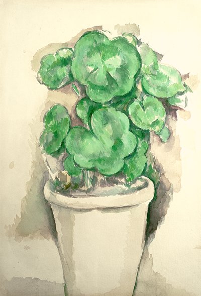 Pot of Geraniums, c.1885 by Paul Cézanne